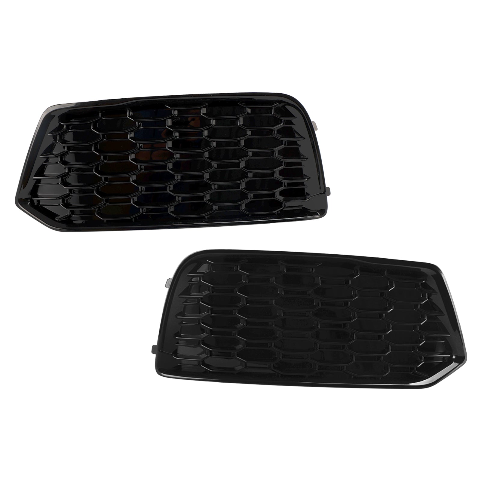 Audi Q5 2018-2021 FY 2PCS Front Bumper Lower Cover Grill Honeycomb Mesh Black Fog Light Grille