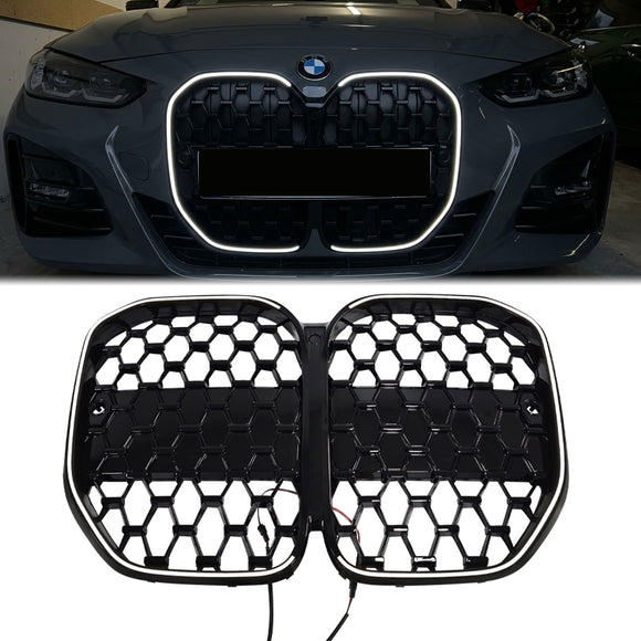 2020-2026 BMW G22 G23 Série 4 Pare-chocs avant Black Diamond LED Grille de remplacement