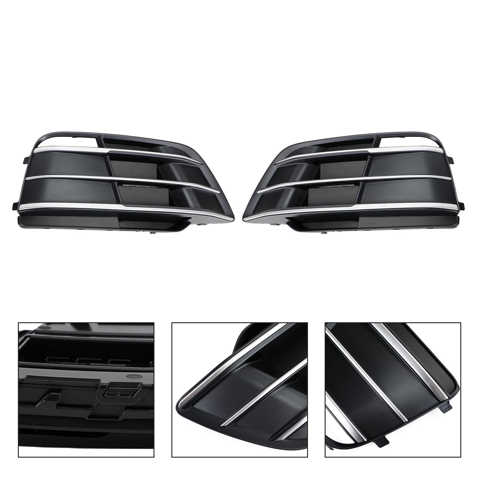 Audi SQ5 / Q5 Sline 2018-2021 Front Bumper Lower Grille Fog Light Replacement Black Grill