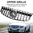 2008-2012 Mercedes Benz Classe GLK X204 GLK350/300/250CDI Grille de pare-chocs avant Noir Chrome Calandre de style AMG-3