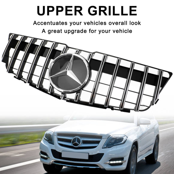2008-2012 Mercedes Benz Classe GLK X204 GLK350/300/250CDI Grille de pare-chocs avant Noir Chrome Calandre de style AMG