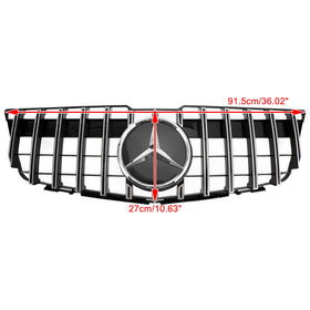 2008-2012 Mercedes Benz GLK-Klasse X204 GLK350/300/250CDI Voorbumper Grill Zwart Chroom AMG Stijl Grille - 0