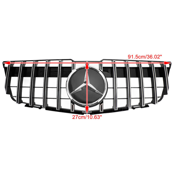 2008-2012 Mercedes Benz Classe GLK X204 GLK350/300/250CDI Grille de pare-chocs avant Noir Chrome Calandre de style AMG