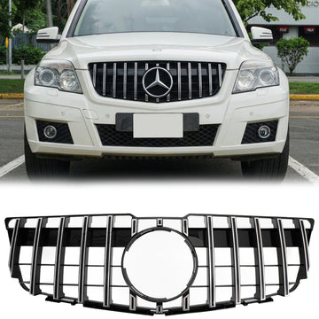 2008-2012 Mercedes Benz Classe GLK X204 GLK350/300/250CDI Grille de pare-chocs avant Noir Chrome Calandre de style AMG