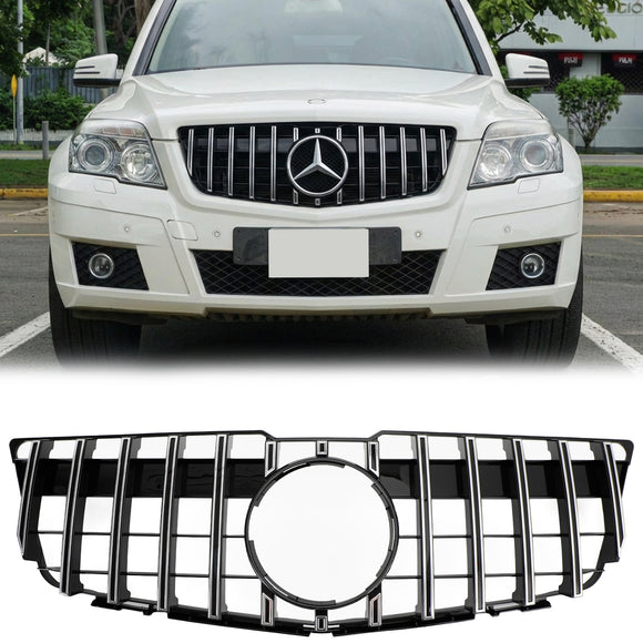 2008-2012 Mercedes Benz GLK-Class X204 GLK350/300/250CDI Front Bumper Grill Black Chrome AMG Style Grille