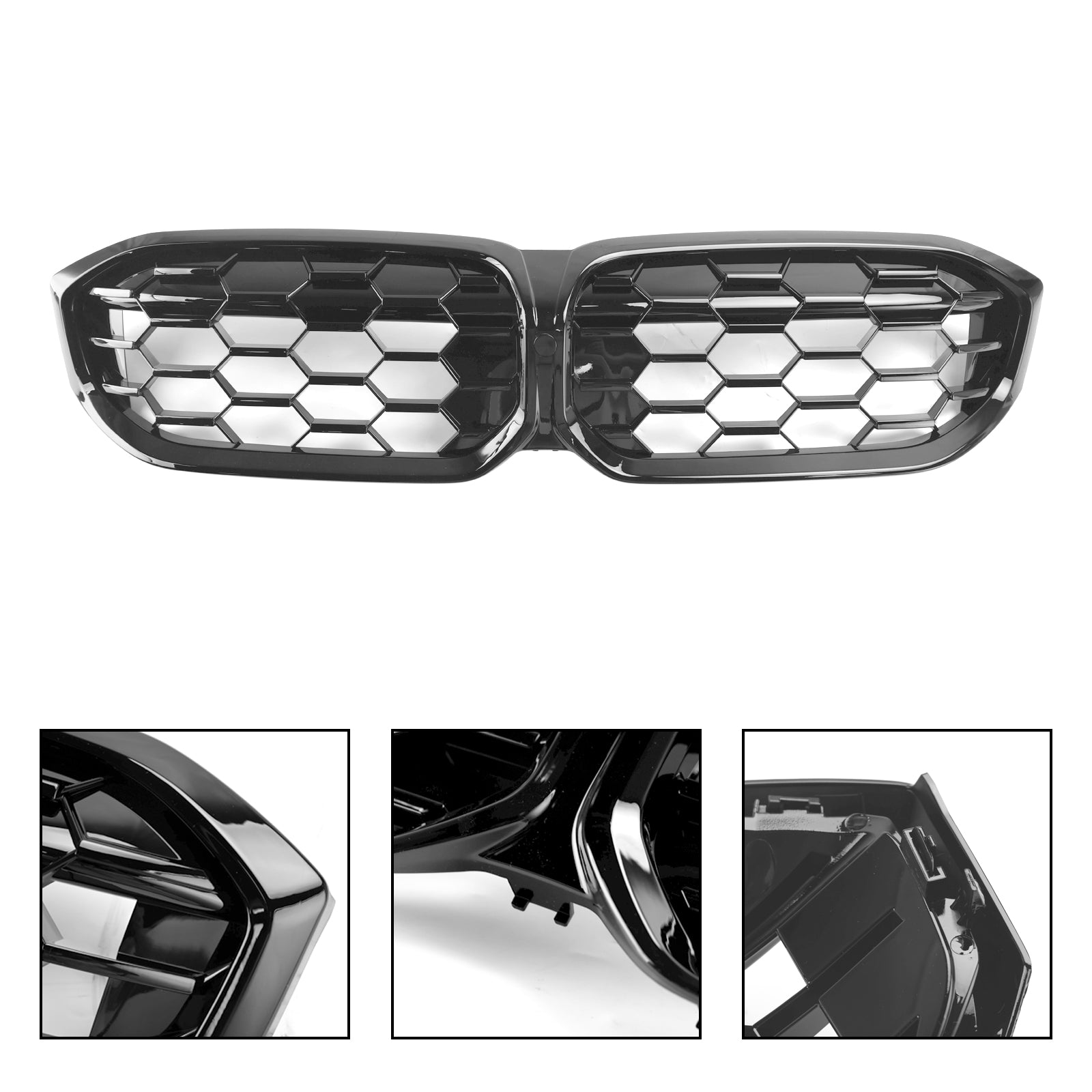 2023.6-2024 BMW 3 Series G20 G21 320i/330i/M340i/318i/320d Front Kidney Grill Gloss Black Grille