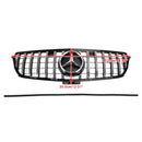 Mercedes Benz 2012-2015 W166 Sostituzione della griglia anteriore cromata nera stile AMG per Classe ML ML300 ML320 ML350 ML400-2