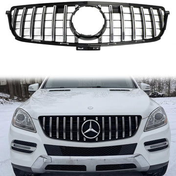 Mercedes Benz ML-Class W166 2012-2015 Front Grill Upper Bumper GT Chrome Grille
