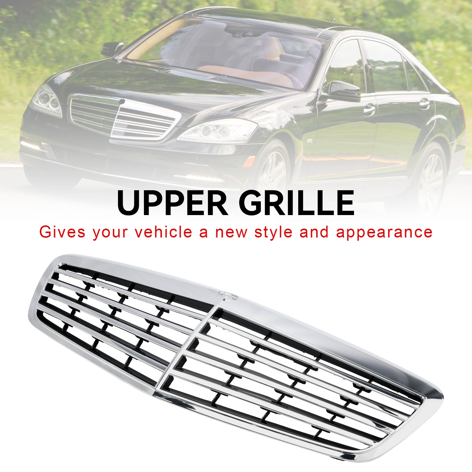 Mercedes Benz 2010-2013 W221 S400 S450 S550 S600 S65 S63 S-Class AMG/MayBach Style Grill Chrome Grille