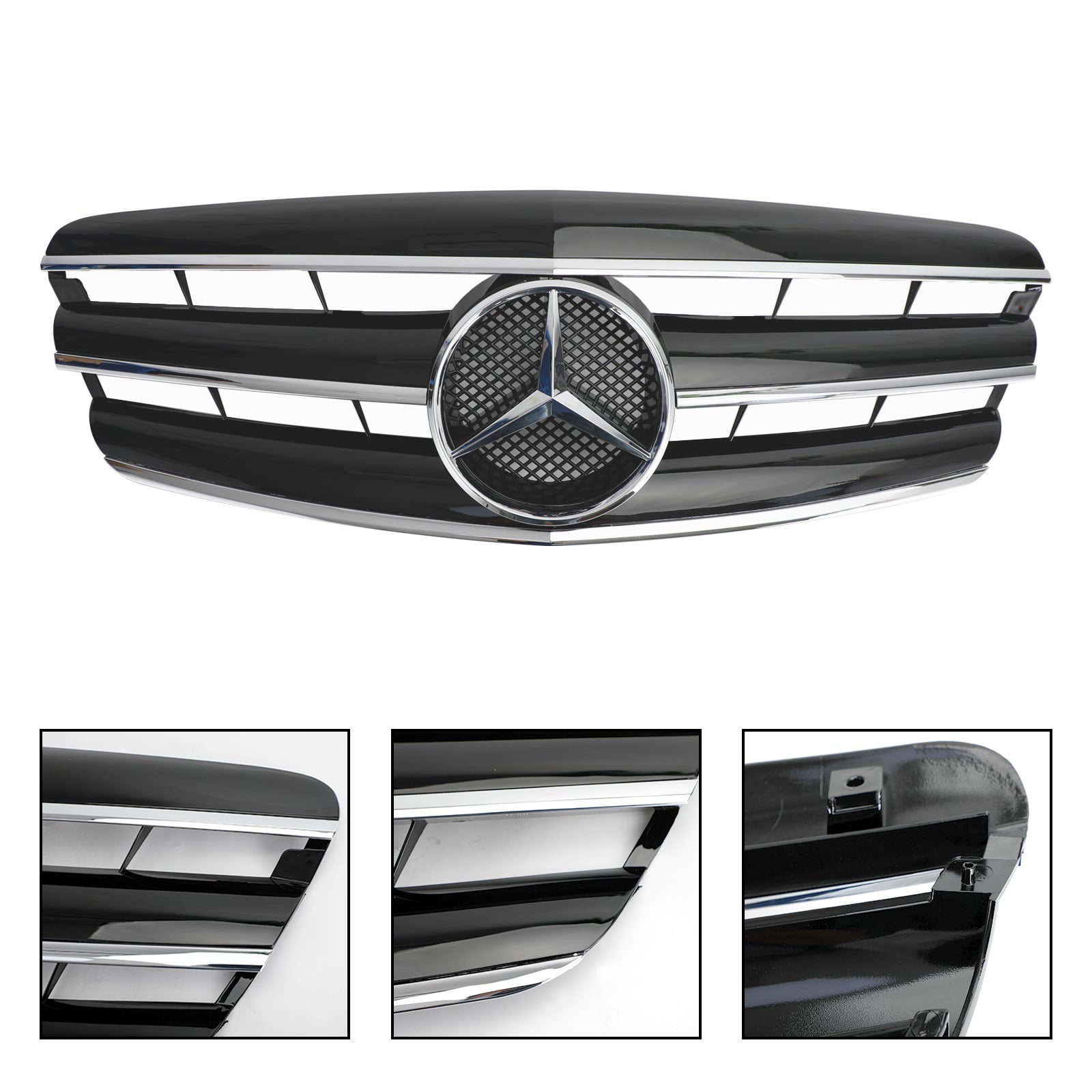 2007-2009 Mercedes Benz S-Class W221 S350 S450 S550 S63 AMG Style Grill Replacement Black Grille