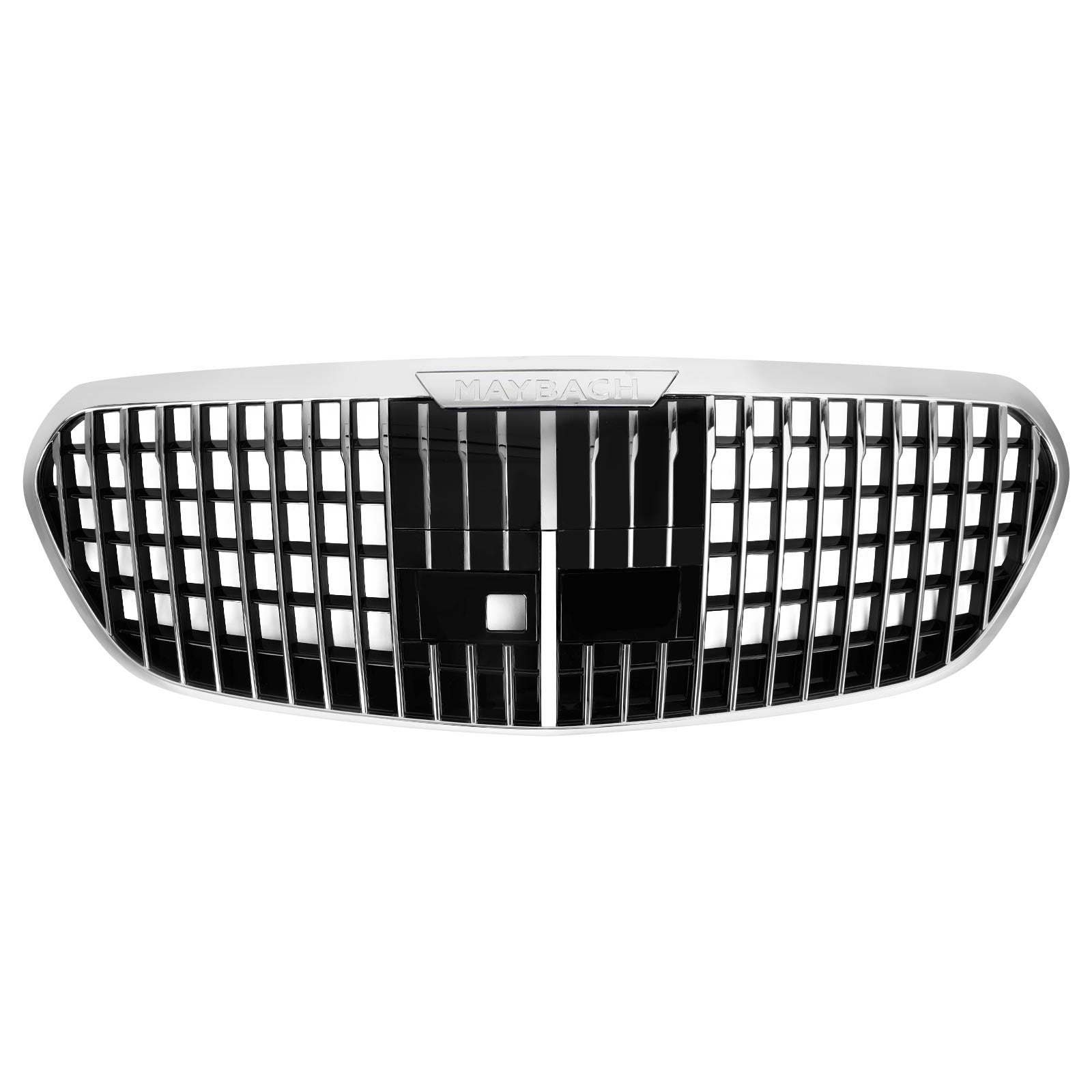 Parrilla delantera de repuesto cromada negra estilo Maybach para Mercedes Benz Clase S W223 S450 S500 S580 2021-2023