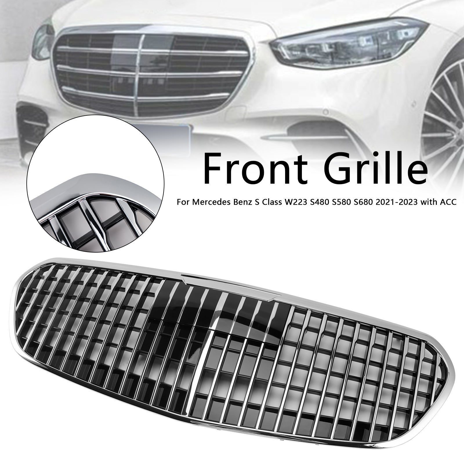2021-2023 Mercedes Benz S Class W223 S350 S450 S500 S580 Front