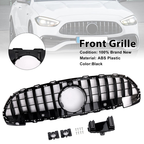 Mercedes Benz Clase C 2022-2023 W206 Parrilla de repuesto para parachoques delantero estilo S206 GTR en negro brillante