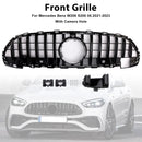 Mercedes Benz Clase C 2022-2023 W206 Parrilla de repuesto para parachoques delantero estilo S206 GTR en negro brillante-4