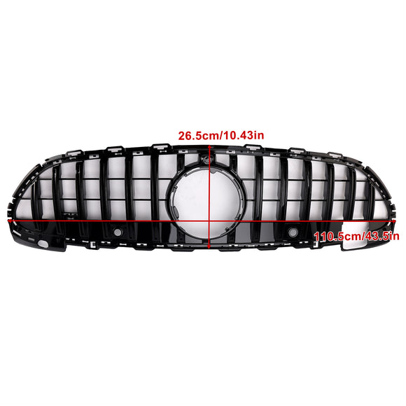 Mercedes Benz Clase C 2022-2023 W206 Parrilla de repuesto para parachoques delantero estilo S206 GTR en negro brillante