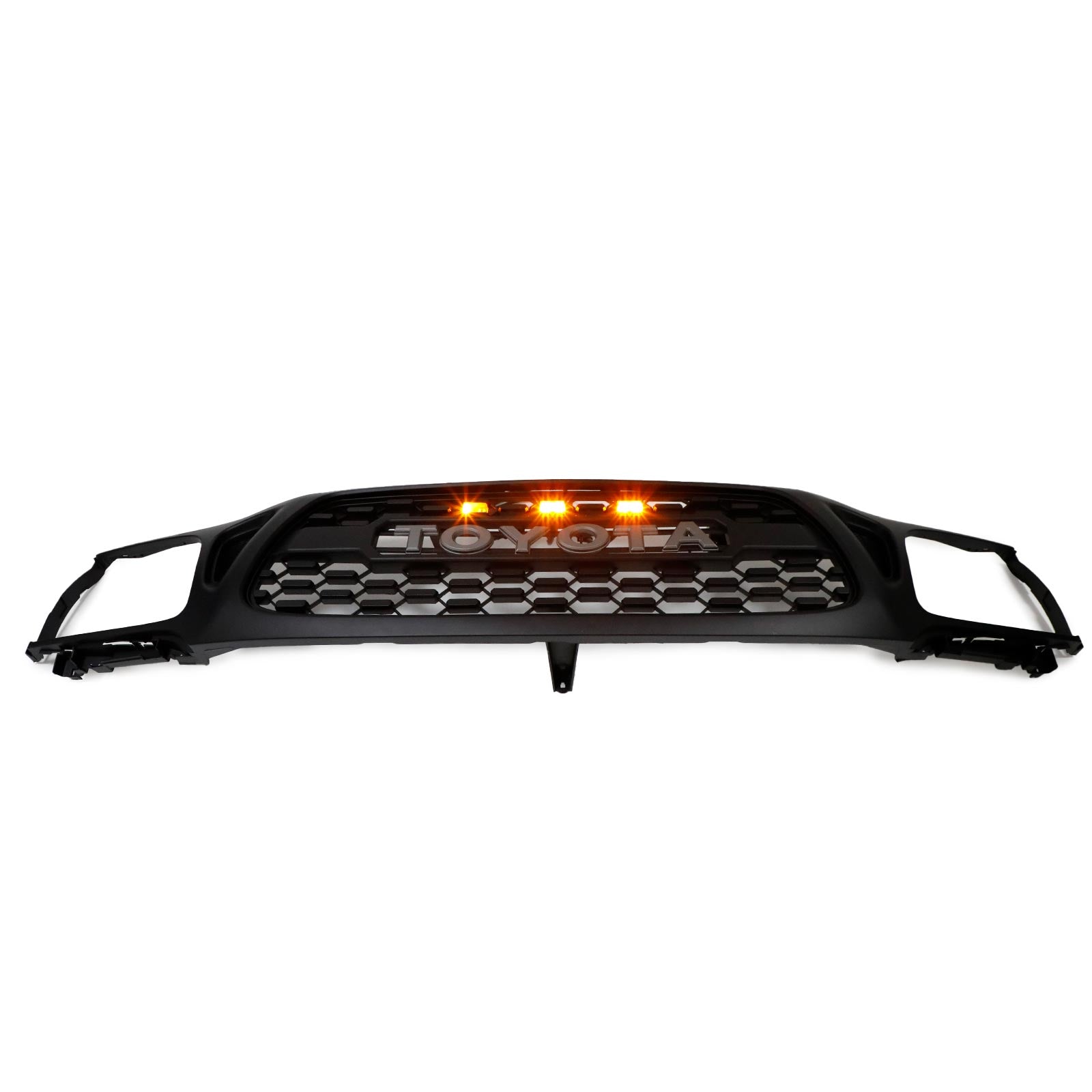 Grille de pare-chocs avant en nid d'abeille Toyota Tacoma 2001-2004 Grille noire de style TRO PRO avec éclairage LED