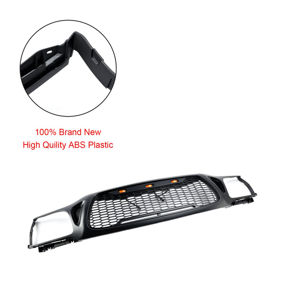 Toyota Tacoma | 2001-2004 | Noir mat | Style nid d'abeille | Lumière LED | Grille de pare-chocs avant