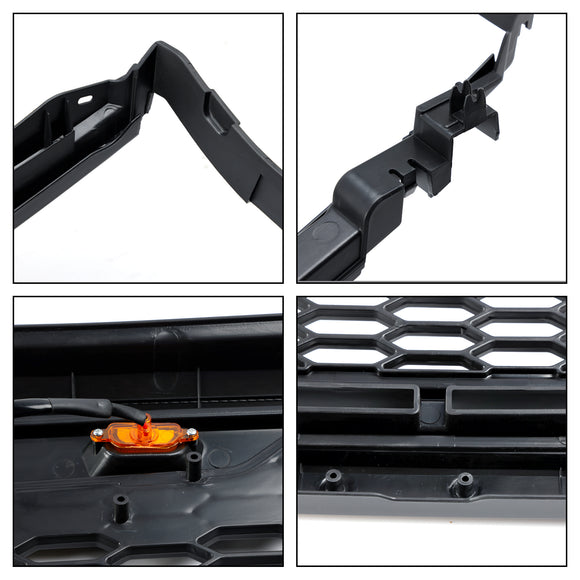 Toyota Tacoma | 2001-2004 | Noir mat | Style nid d'abeille | Lumière LED | Grille de pare-chocs avant