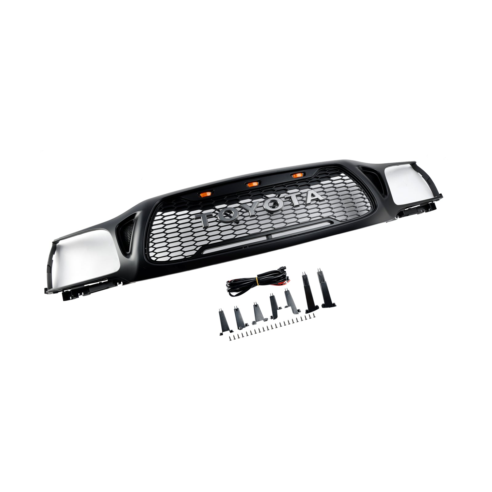 Grille de pare-chocs avant en nid d'abeille noire de remplacement pour Toyota Tacoma 2001-2004