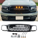 TRO PRO-Stil | Toyota Tacoma | Mattschwarzes Gitter | 2001 2002 2003 2004 | Frontstoßstangengitter + LED-Licht + Buchstabe-1
