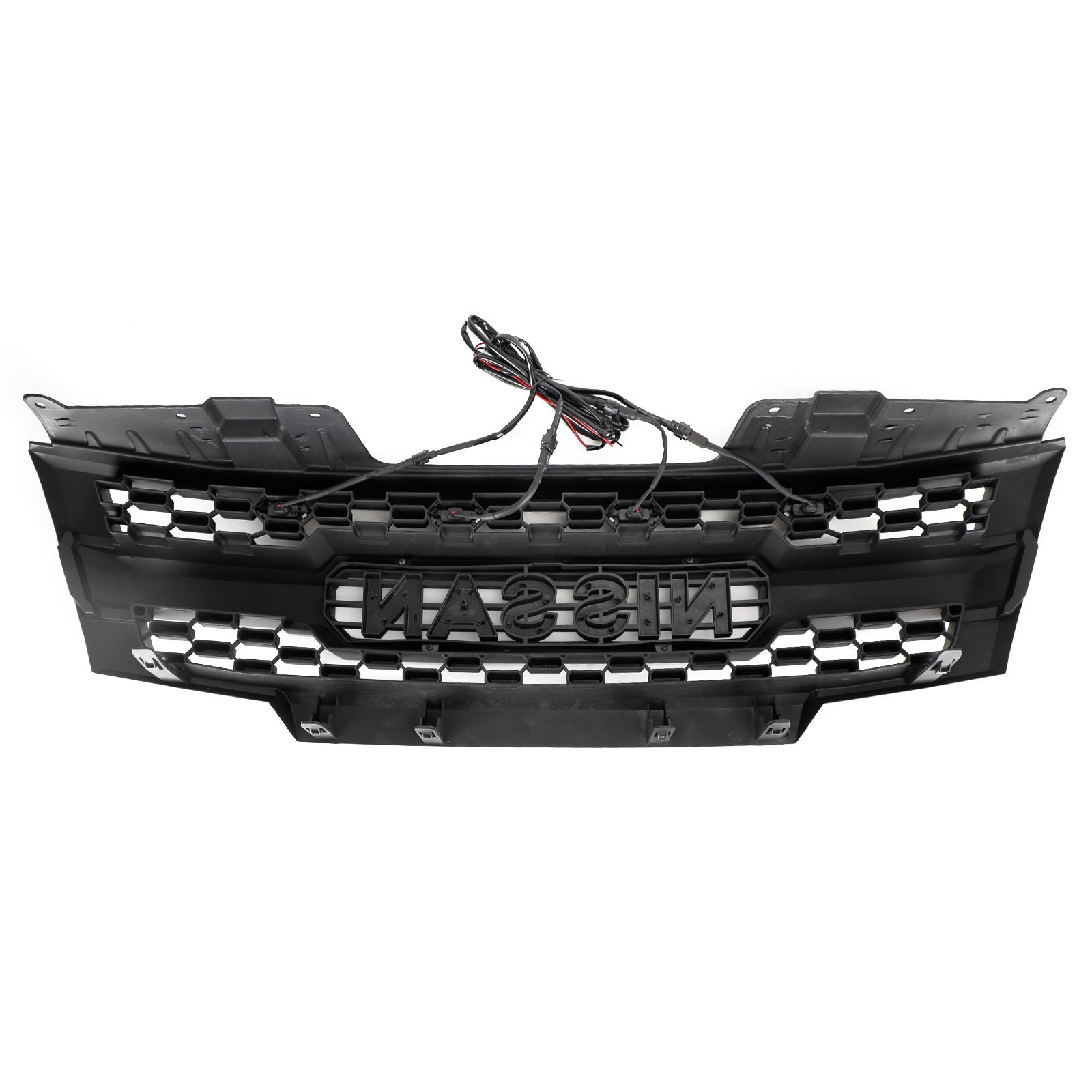 2009-2016 Nissan Frontier Black Front Bumper Grill Replacement W/Led Lights