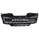 Parrilla de repuesto para parachoques delantero Nissan Frontier 2009-2016, color negro mate, con luces LED-12