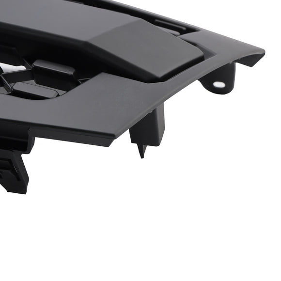 Parrilla de repuesto para parachoques delantero Nissan Frontier 2009-2016, color negro mate, con luces LED