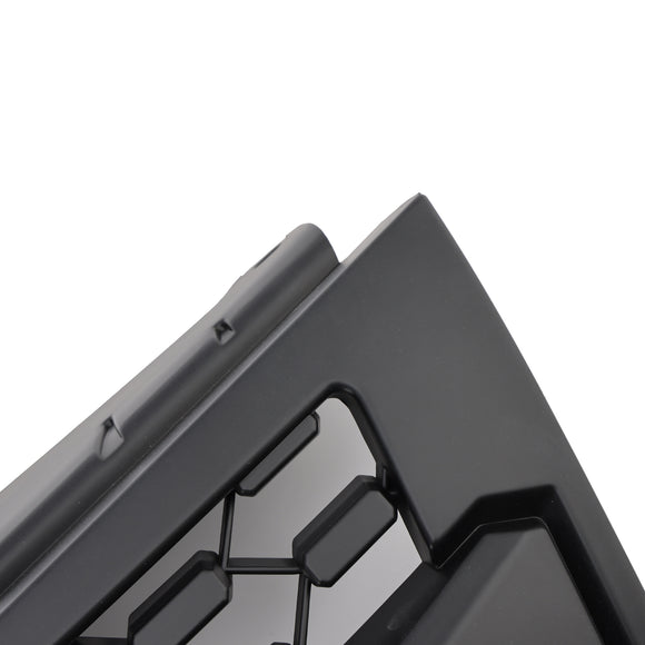 Parrilla de repuesto para parachoques delantero Nissan Frontier 2009-2016, color negro mate, con luces LED