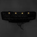 Parrilla de repuesto para parachoques delantero Nissan Frontier 2009-2016, color negro mate, con luces LED-11