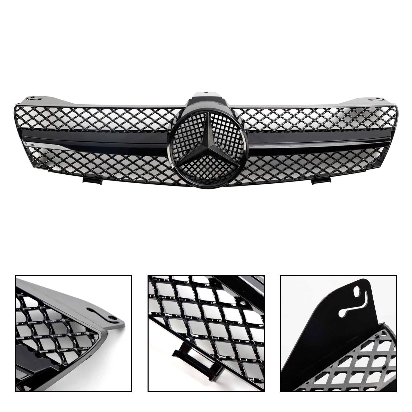 Grille de pare-chocs avant noire de remplacement pour Mercedes Benz Classe CLS W219 C219 2004-2008 CLS280/320/S350/500/550