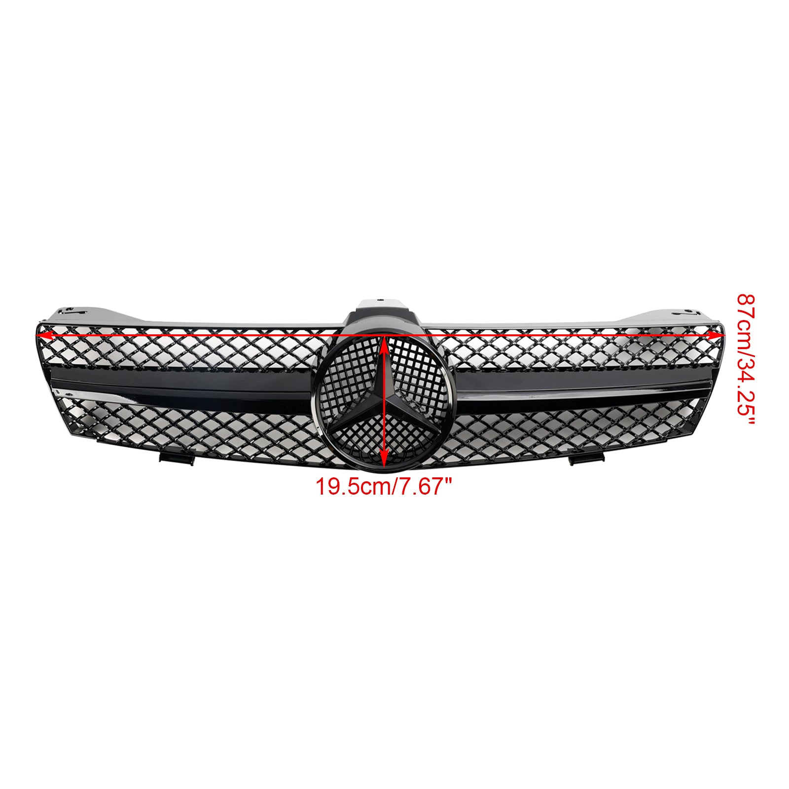 Grille de pare-chocs avant noire de remplacement pour Mercedes Benz Classe CLS W219 C219 2004-2008 CLS280/320/S350/500/550 - 0