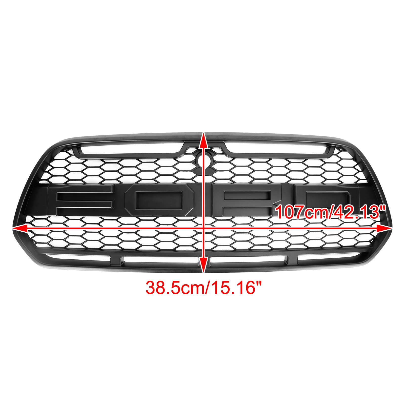 2015-2019 Ford Transit Mk8 Raptor Front Grill Matt Black Honeycomb Radiator Bumper Grille - 0