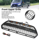 Ford Transit Mk8 2015-2019 Calandre de pare-chocs avant Style Raptor Grille noire avec LED-5