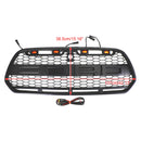 Griglia Ford Transit MK8 2015-2019 CON/3 LED Griglia stile Raptor per paraurti anteriore nero lucido-24
