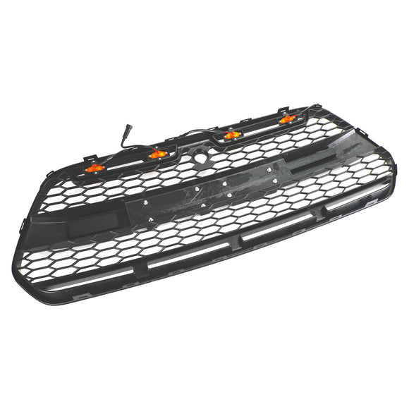 Ford Transit Mk8 2015-2019 Calandre de pare-chocs avant Style Raptor Grille noire avec LED