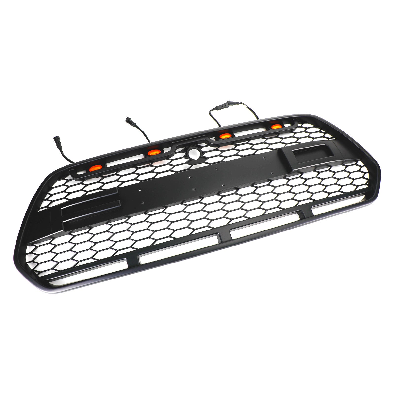 Ford Transit Mk8 2015-2019 Front Bumper Grille Raptor Style Black Grill w/LED