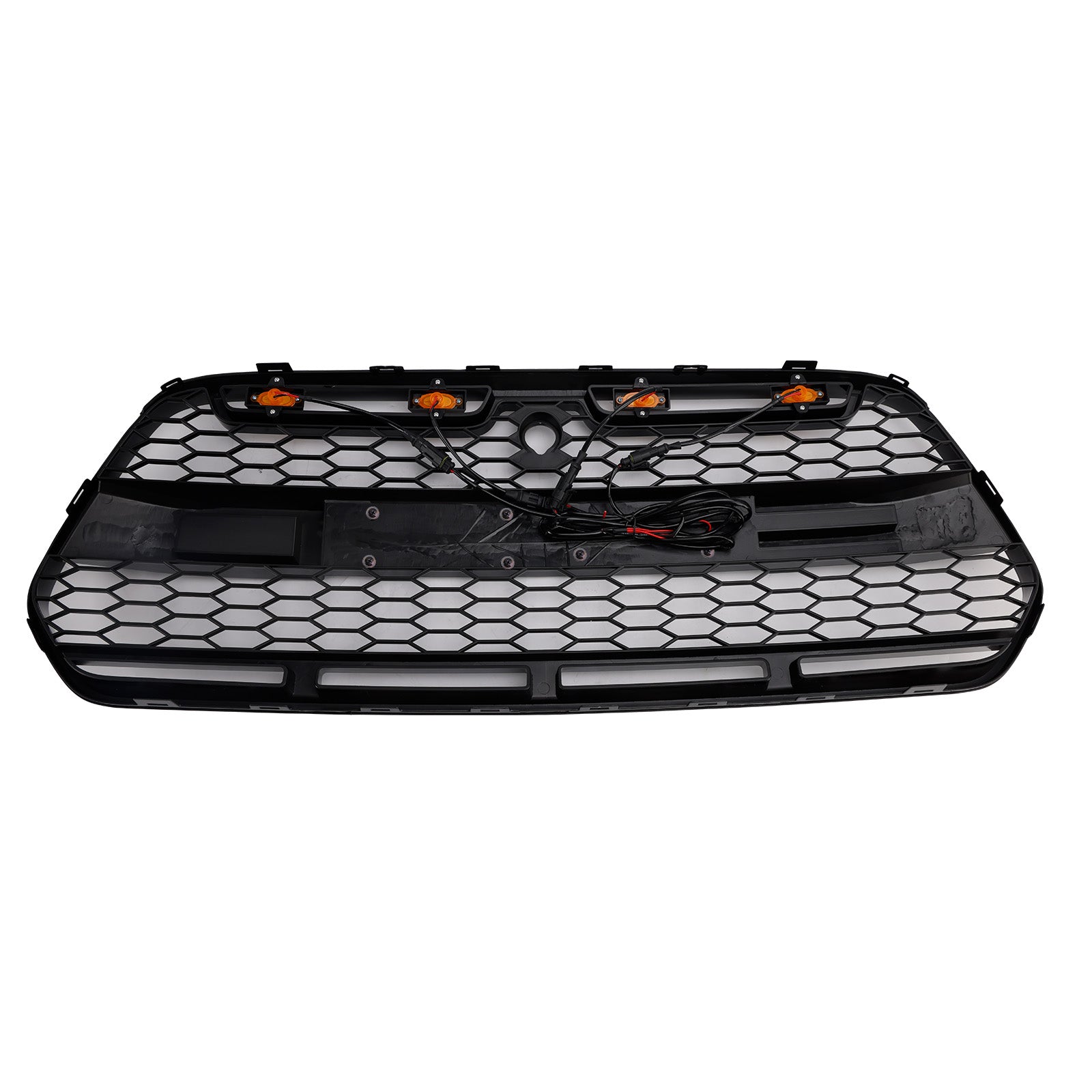 2015-2019 Ford Transit Mk8 Grill con/ 3 LED Gloss Black Bumper Bumper Raptor Grille