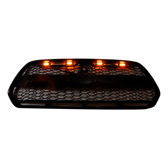Griglia Ford Transit MK8 2015-2019 CON/3 LED Griglia stile Raptor per paraurti anteriore nero lucido