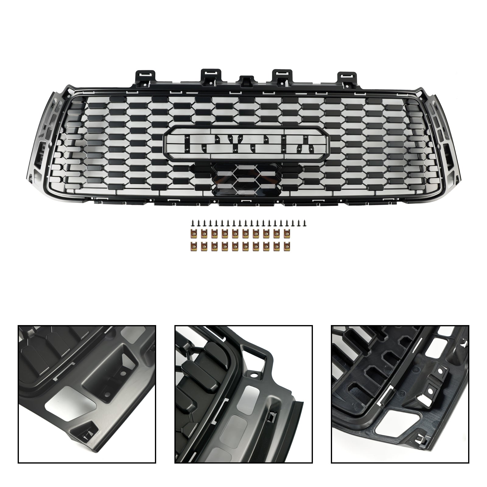 Grille de pare-chocs avant en nid d'abeille de remplacement pour Toyota Tundra 2010-2013 Grille noire