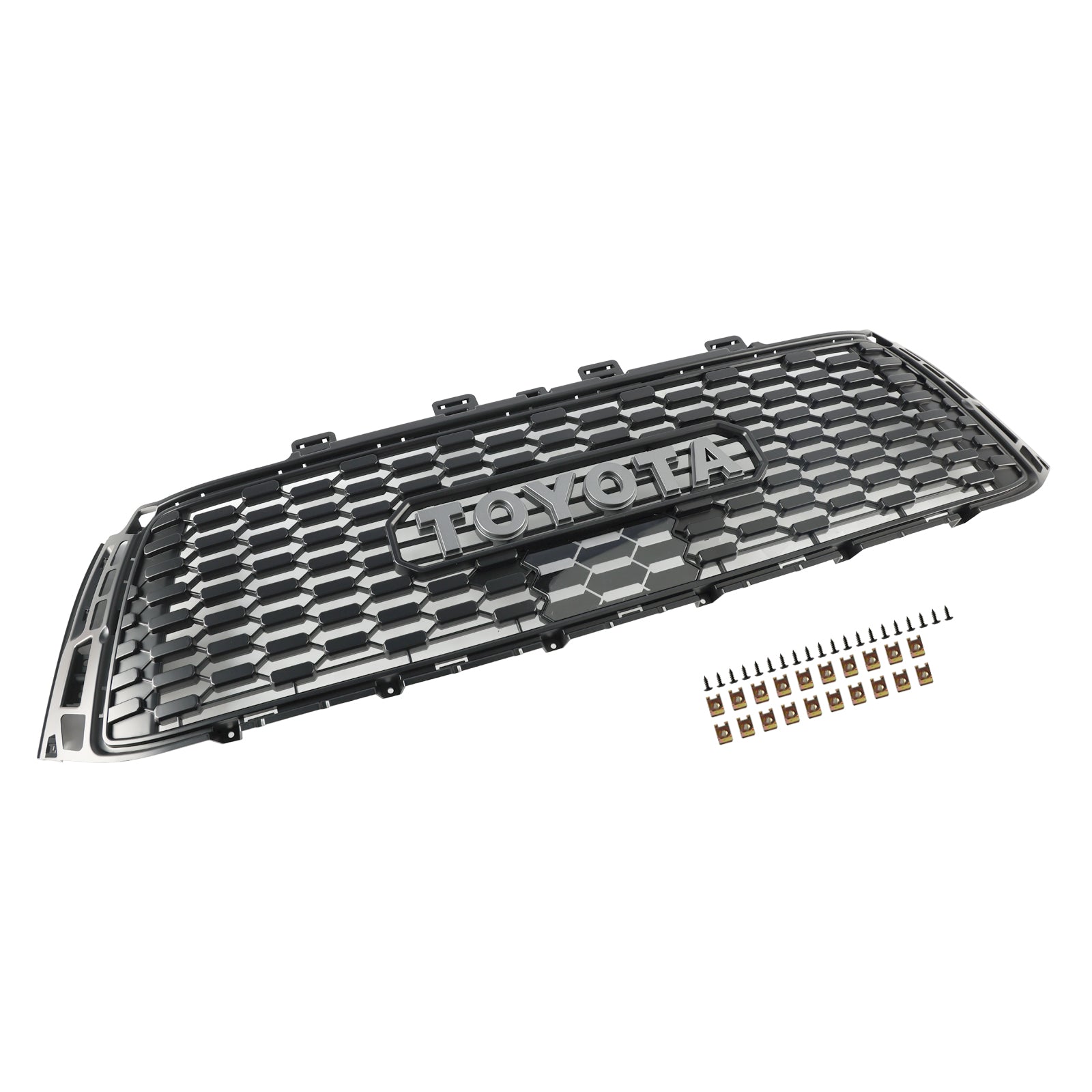 2010-2013 Toyota Tundra TRD PRO Style Honeycomb Front Bumper Grill Replacement Black Grille