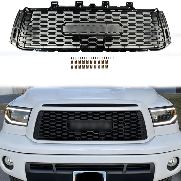 Rejilla negra de repuesto para parachoques delantero de panal estilo Toyota Tundra TRD PRO 2010-2013