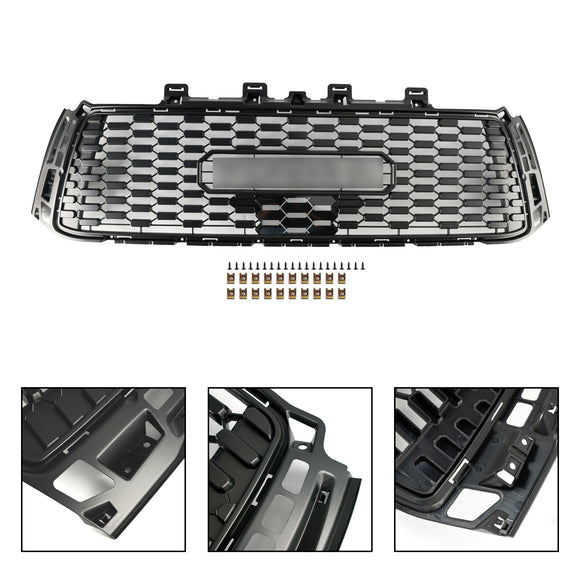 Toyota Tundra 2010-2013 TRD PRO-stijl grille, zwarte honingraat voorbumpergrille met LED-licht & TOYOTA Letter
