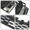 Rejilla negra de repuesto para parachoques delantero de panal estilo Toyota Tundra TRD PRO 2010-2013-6