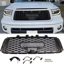 Toyota Tundra 2010-2013 TRD PRO-stijl grille, zwarte honingraat voorbumpergrille met LED-licht & TOYOTA Letter-1
