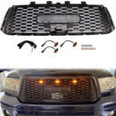 Toyota Tundra 2010-2013 TRD PRO-stijl grille, zwarte honingraat voorbumpergrille met LED-licht & TOYOTA Letter-2