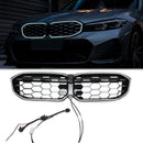 2023-2026 BMW Serie 3 G20 G21 LCI Parrilla de doble línea negra Parachoques delantero Parrilla LED-20