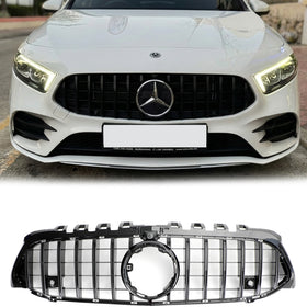 Mercedes-Benz Classe A W177 Grade dianteira de substituição estilo GT com emblema para A180/A200/A220/A250/A35 2019-2023