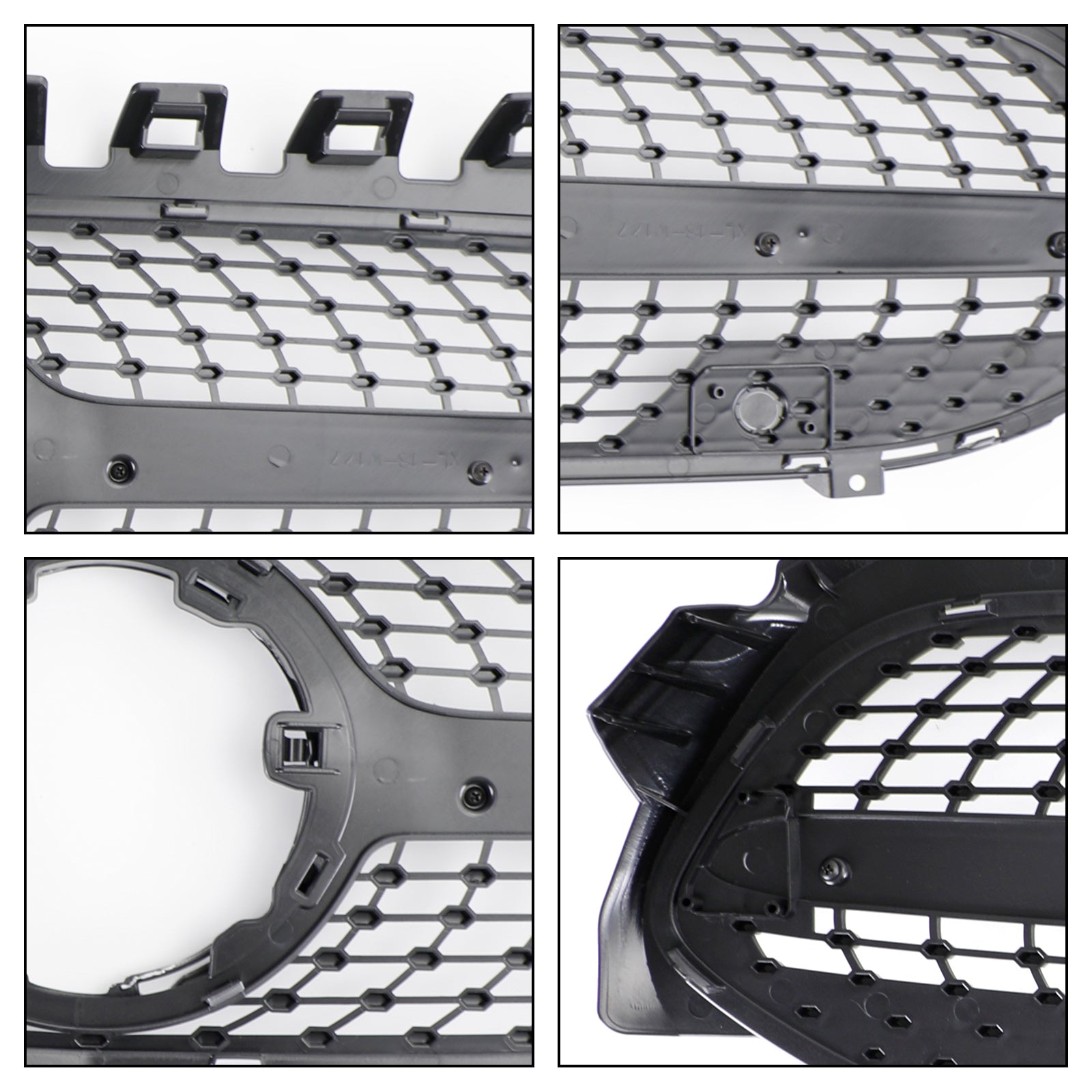 Parrilla delantera de diamante con rejilla cromada negra para Mercedes Benz W177 CLASE A A180/200/A35 2019-2023