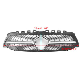 Mercedes-Benz Classe A W177 Grade dianteira em formato de diamante para A180/200/A35 2019-2023, na cor preta. - 0