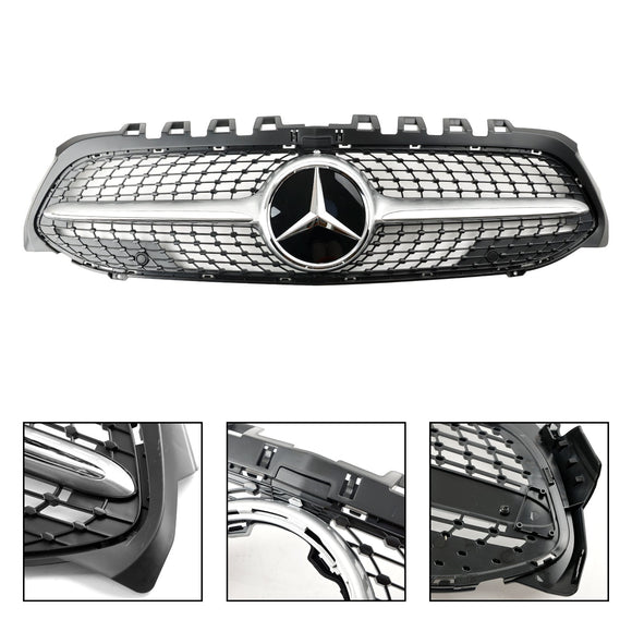 Mercedes-Benz A-Class W177 A180/200/A35 2019-2023 Diamond Front Bumper Grill Grille Black Grille